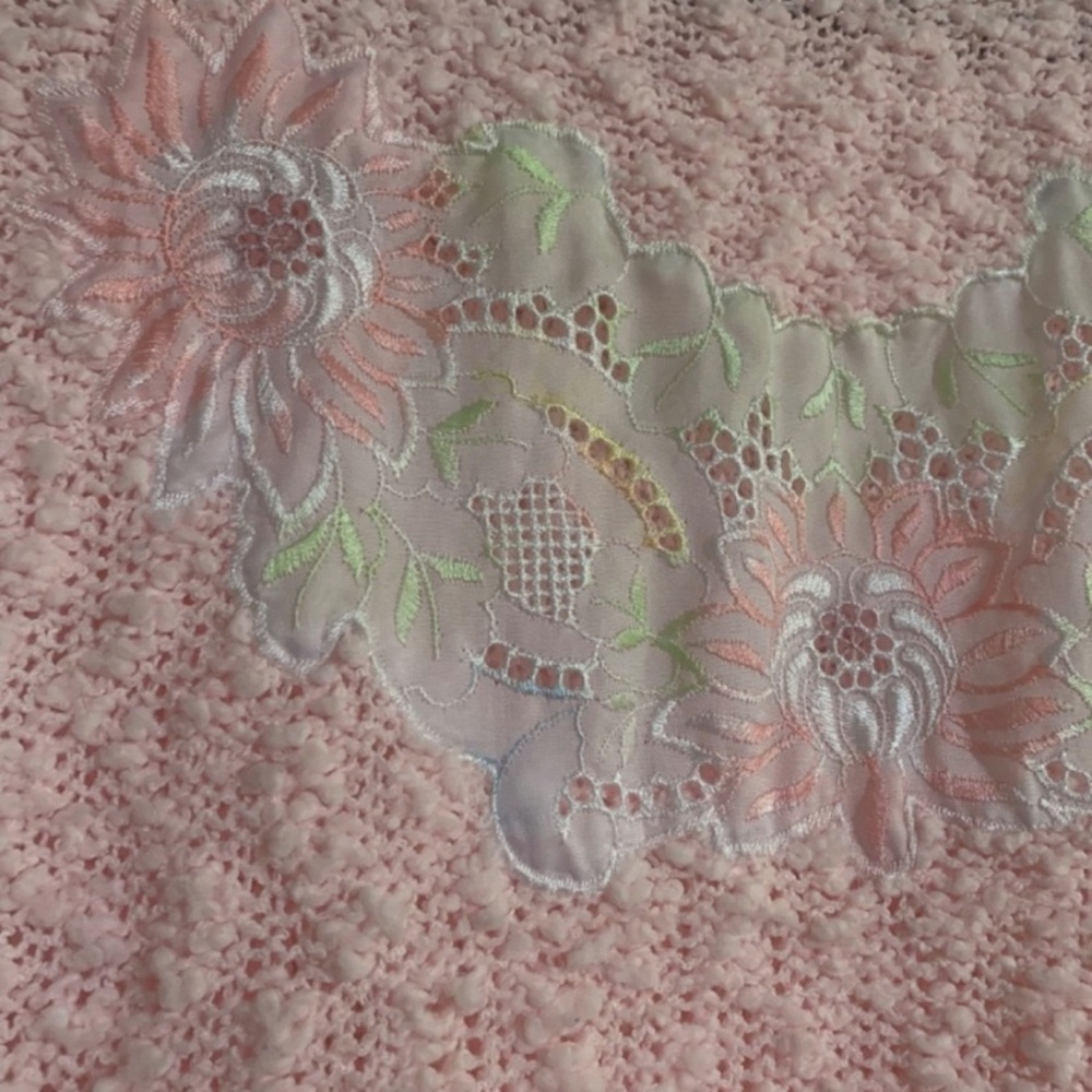 Large Vintage Margules Pastel Pink Chunky Sleeveless Sweater Grandmacore - Picture 4 of 7